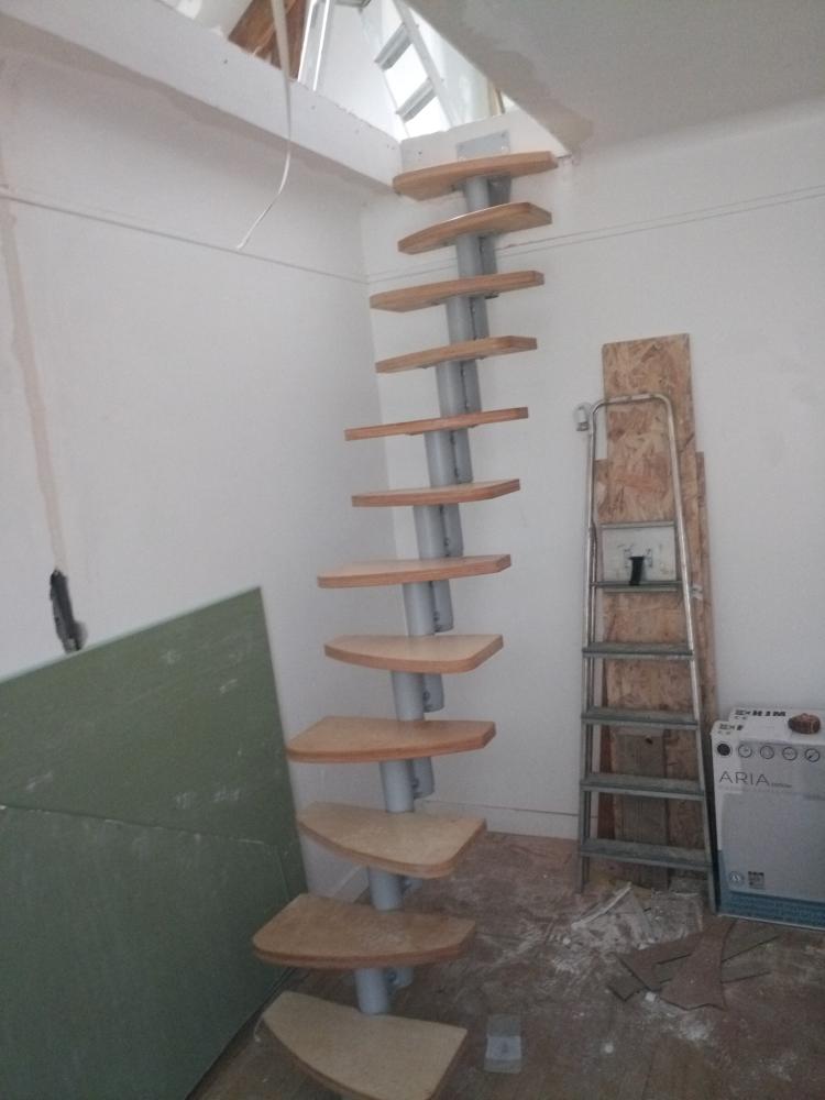escalier en construction